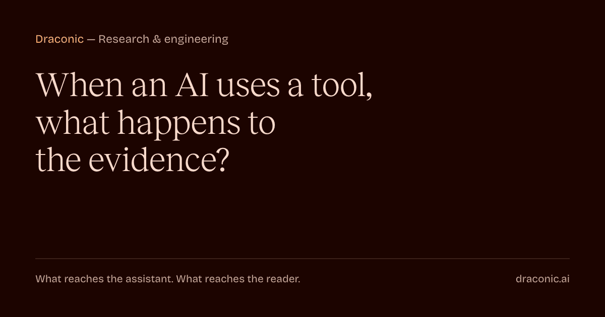 When an AI uses a tool, what happens to the evidence?